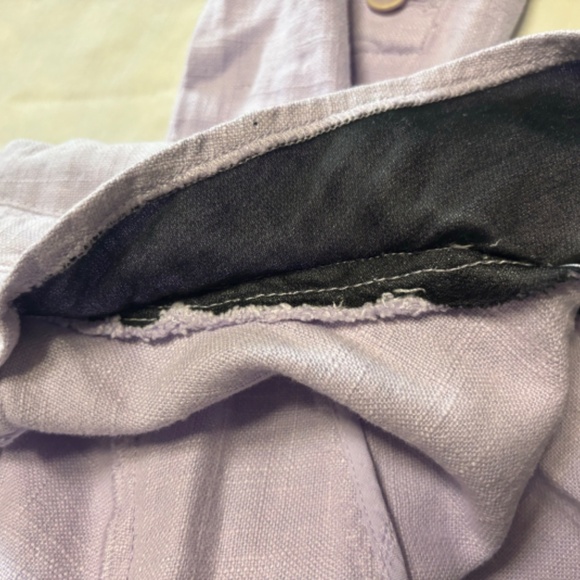 Anthropologie Linen Blend Blazer Jacket Split Back Lilac Women’s Size 12 - Picture 16 of 16